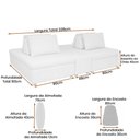 Ver imagem 3 de Sofá Ilha Jasmim 2 Lugares 228cm Off White Bouclé Contemporâneo Sallar Home