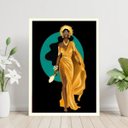 Ver imagem 1 de Quadro Decorativo Oxum - Silhueta 60x48cm:madeira Branca