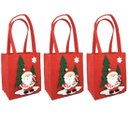 Ver imagem 1 de Kit Sacola Decorativa Feltro Natal Papai Noel 30cm 3 Unidades - Master Christmas