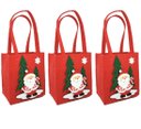 Ver imagem 1 de Kit Sacola Decorativa Feltro Natal Papai Noel 30cm 3 Unidades - Master Christmas