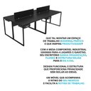 Ver mais imagens de Escrivaninha Mesa Escritório 2 Gavetas 4 Lugares 240cm Industrial Preto