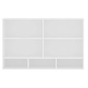 Ver imagem 3 de Armário Aéreo 120 Cm 2 Portas Branco com Nicho e Vidro Reflecta Prata Pérola Luciane Móveis