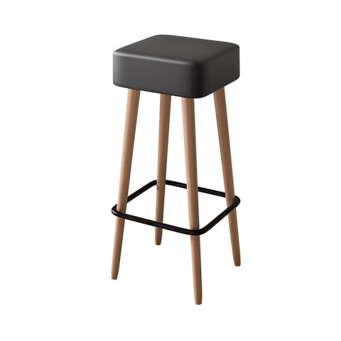 Banqueta Alta para Cozinha Área Gourmet Dubai Couríssimo Preto - Desk Design