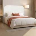 Ver imagem 1 de Cabeceira Cama Box Casal 160 Cm Estofada Revestida em Bouclé Orgânica