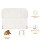Ver imagem 2 de Cabeceira Cama Box Casal 160 Cm Estofada Revestida em Bouclé Orgânica