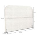 Ver imagem 2 de Cabeceira Cama Box Casal 160 Cm Estofada Revestida em Bouclé Orgânica