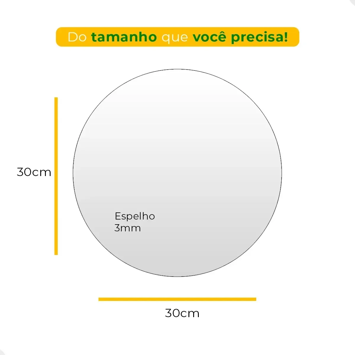 Ver imagem 6 de Espelho Decorativo Redondo para Escritório Sala Quarto Banheiro com Led Frio 30cm + Suporte