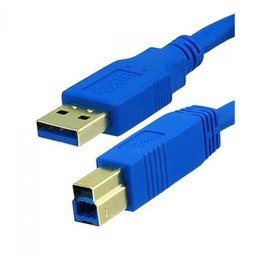 Cabo para Scanner Impressora Usb 3.0 Azul A-b 3 Metros - 1