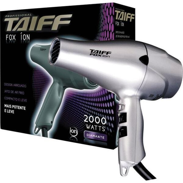 Secador de Cabelo Taiff Fox Íon 2 Velocidades 2000W - 110V - 1