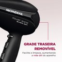 Ver imagem 4 de Secador de Cabelos Mondial Power Shine Black SC-13, 2 Vel, 3 Temp, 1800W, Preto - 220V