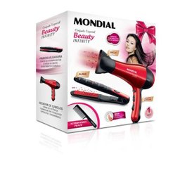 Kit 2x1 Mondial Secador e Prancha, Vermelho - 220V - 3