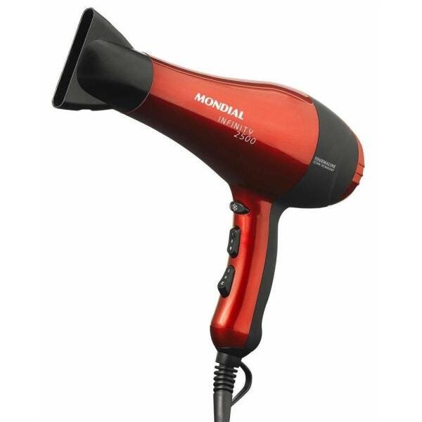 Kit 2x1 Mondial Secador e Prancha, Vermelho - 220V Menor preço em Kit 2x1 Mondial Secador e Prancha, Vermelho - 220V