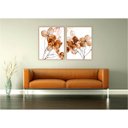 Ver imagem 2 de kit com 2 Quadros Decorativos Florais com Moldura e Vidro para Sala Quarto Escritório 72x92 - Art. Q