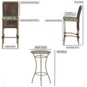 Ver imagem 2 de Mesa Bistrô e 2 Banquetas Roma Fendi Corda Náutica Estofado 5 Trama Original