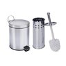 Kit Lixeiras Aço Inox - 1 de 5 Litros + 1 Escova Sanitária - 1