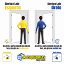 Ver imagem 3 de Porta de Abrir Madeira Amescla Lisa 2,10x0,82 Batente 11 C/ Fechadura Básica Lado Esquerdo