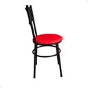 Ver imagem 2 de Conjunto 6 Cadeiras Pretas para Cozinha Viena Cor:vermelho