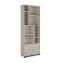 Ver imagem 2 de Livreiro / Multiuso Ta 2 Portas + 8 Nichos para Organização Cor Off White