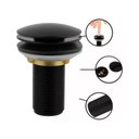 Ver imagem 3 de Valvula Ralo Click Preto Fosco Pia Lavatório Cuba Metal 7/8