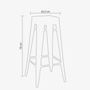 Ver imagem 4 de Kit 4 Banquetas Altas Iron Tolix Titan Rivatti Preta Base Metal