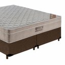 Ver imagem 1 de Cama Box com Colchão Queen Bipartido Airtech Molas Ensacadas Tecido Suede Marrom Ortobom