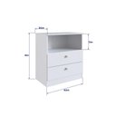 Ver imagem 3 de Cômoda Infantil 02 Gavetas com Nicho 60,8cm Linha Aconchego La005 Completa Móveis - Branco