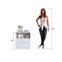 Ver imagem 4 de Cômoda Infantil 02 Gavetas com Nicho 60,8cm Linha Aconchego La005 Completa Móveis - Branco