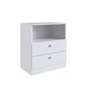Ver imagem 2 de Cômoda Infantil 02 Gavetas com Nicho 60,8cm Linha Aconchego La005 Completa Móveis - Branco