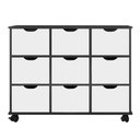 Ver imagem 1 de Nicho Organizador com Rodízios Toys 9 Gavetas Q01 Preto/Branco - Mpozenato
