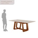 Ver imagem 5 de Conjunto Sala de Jantar Mesa Madeira Maciça Genova 6 Cadeiras Monaco Marrom/Cinamomo Imbuia/Off Whit