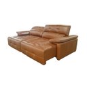Ver imagem 5 de Sofá Retrátil e Reclinável de Couro Queen - 2,60M - Conhaque com Brilho