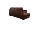 Ver imagem 4 de Sofá de Couro Canto Marrocos 2 Lugares - Chaise Esquerda - Conhaque com Brilho