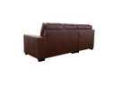 Ver imagem 3 de Sofá de Couro Canto Marrocos 2 Lugares - Chaise Esquerda - Conhaque com Brilho