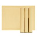 Ver imagem 1 de Jogo 4 Lugar Americano Retangular Mesa Pvc Dourado Executivo 30x45cm em Casa Tem