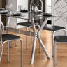 Conjunto de Mesa Leon 150x80cm com 6 Cadeiras Nice Cromado e Tampo de Vidro Tubform - 2