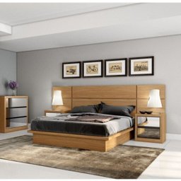 Cama Japonesa Casal Baixa sem Cabeceira Mdf Tw22 Dalla Costa - Freijó - 1