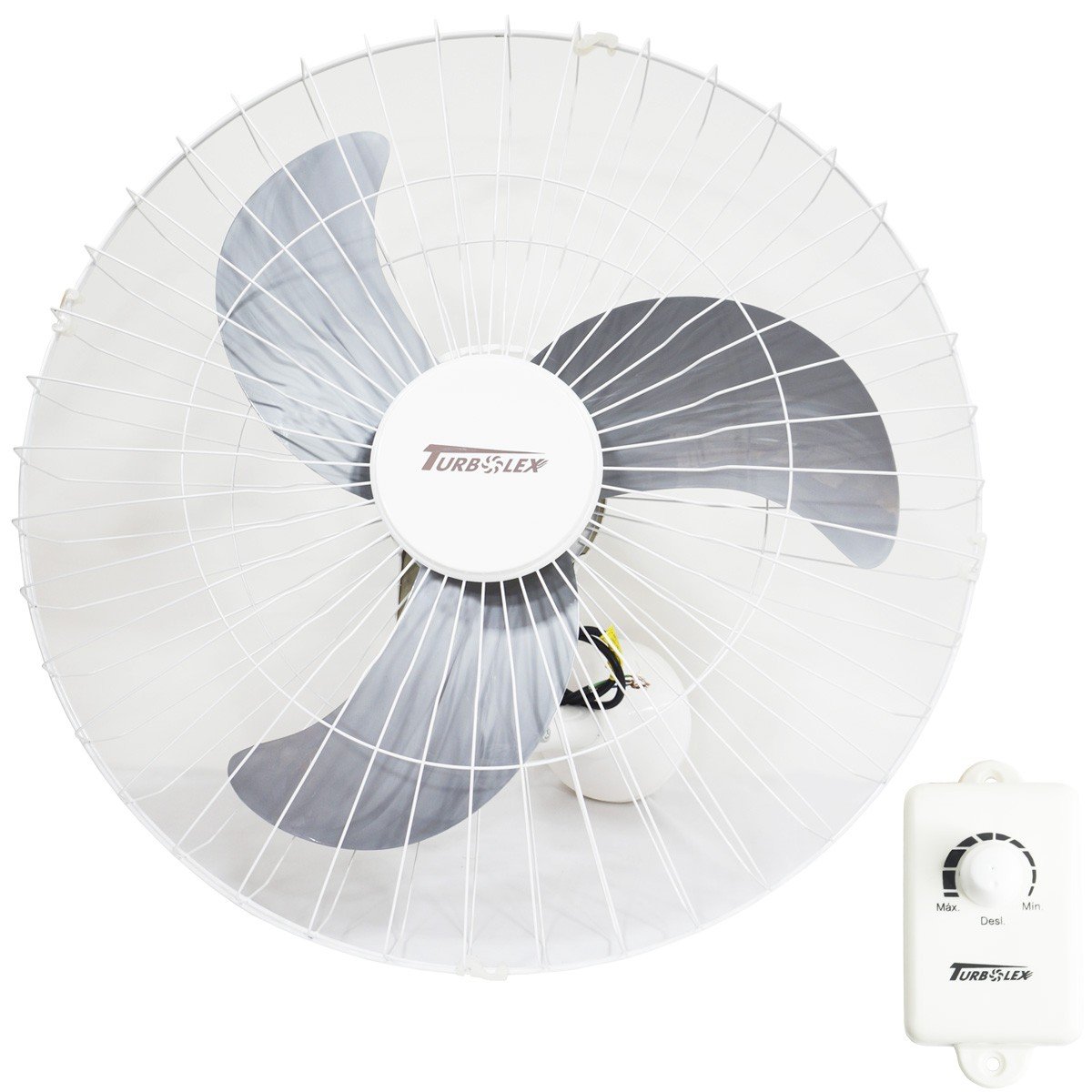 Ventilador Parede 60cm 200W Industrial Turbo Turbão 3 Pás Grade 40 Fios GA  Vitalex Branco - BEST SALE SHOP