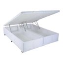 Ver imagem 3 de Cama Box Baú Queen Size Branco em Tecido com Pistão - 158x198