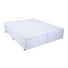 Cama Box Baú King Size Branco em Tecido com Pistão - 193x203 - 2