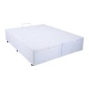 Ver imagem 2 de Cama Box Baú King Size Branco em Tecido com Pistão - 193x203