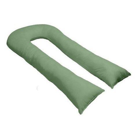 Fronha Para Travesseiro De Corpo Gigante De Formato U 140x70 - Verde-claro