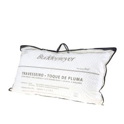 Travesseiro Toque de Pluma 50x90cm Branco - Buddemeyer - 1 Travesseiro Toque de Pluma 50x90cm Branco - Buddemeyer - 1