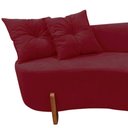Ver imagem 7 de Namoradeira Sofá Feijão Luna 130cm Orgânica Suede Marsala