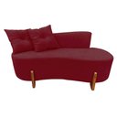 Ver imagem 3 de Namoradeira Sofá Feijão Luna 130cm Orgânica Suede Marsala