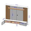 Ver imagem 4 de Painel para Tv até 65 Polegadas Búzios 2 Portas Naturalle/off White - Móveis Bechara