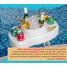 Aquabar Bar Flutuante Mesa Piscina Térmico com Suporte - Branco Natural - 4