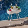 Aquabar Bar Flutuante Mesa Piscina Térmico com Suporte - Branco Natural - 10