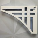 Ver imagem 6 de Mãos Francesas para Prateleira 20 cm Abstrata Linhas Retas Branca Aço Zarg