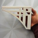 Ver imagem 3 de Mãos Francesas para Prateleira 20 cm Abstrata Linhas Retas Branca Aço Zarg