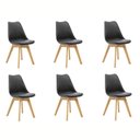Ver imagem 1 de Kit 6 Cadeiras Saarinen Polipropileno Sala de Jantar Cozinha Base Wood